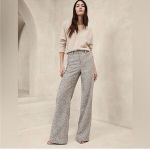 Banana Republic Coleta Tinsel Tweed Wide Leg Pants